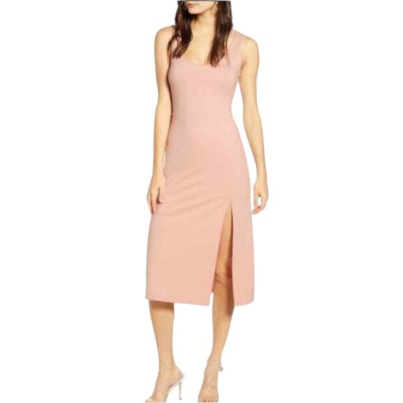 *NWOT Leith Scoop Neck Midi Dress in Pink Smoke – Sz XS - Picture 1 of 9